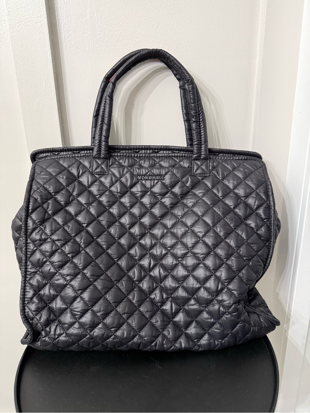 MZ WALLACE Quilted Large Tote Bag in Black